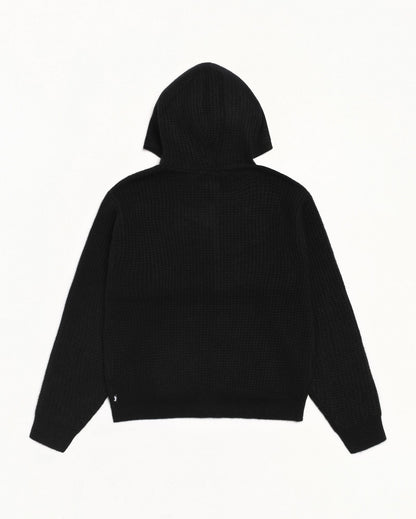 WAFFLE CASHMERE ZIP HOOD SWEATER ЅТÜЅЅΥ