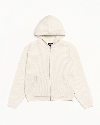 WAFFLE CASHMERE ZIP HOOD SWEATER ЅТÜЅЅΥ