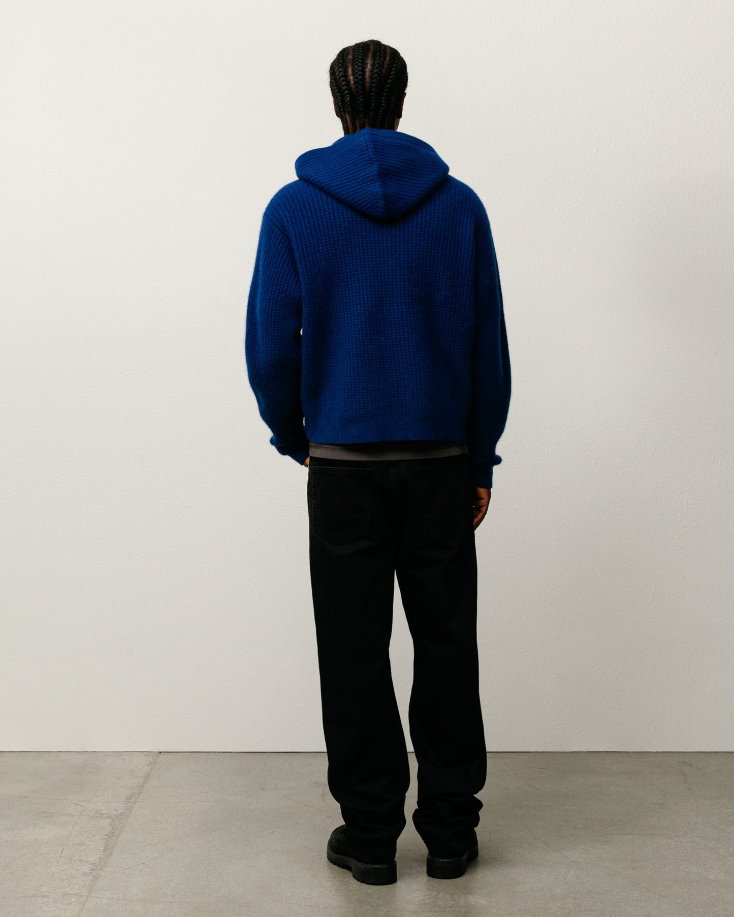 WAFFLE CASHMERE ZIP HOOD SWEATER ЅТÜЅЅΥ