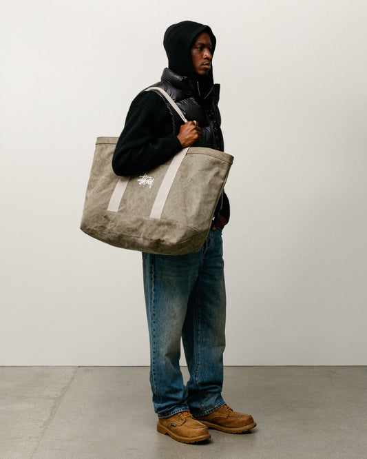 WAXED CANVAS EXTRA LARGE TOTE ЅТÜЅЅΥ