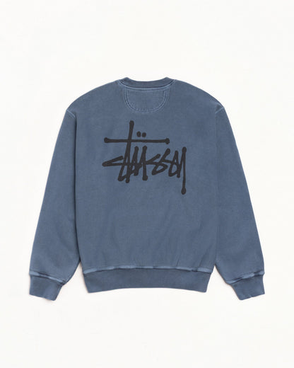 BASIC ЅТÜЅЅΥ CREW PIGMENT DYED