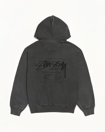 MODERN AGE ZIP HOODIE PIGMENT DYED ЅТÜЅЅΥ