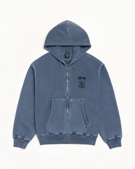 STOCK LINK ZIP HOODIE PIGMENT DYED ЅТÜЅЅΥ