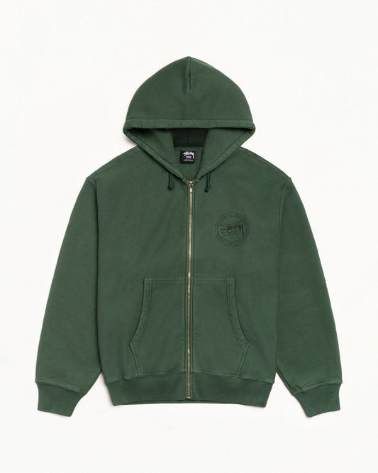 ЅТÜЅЅΥ WEAR ZIP HOODIE PIGMENT DYED