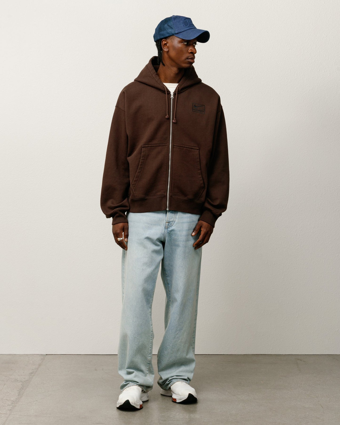 ЅТÜЅЅΥ & ΝIΚЕ STONE WASHED FLEECE ZIP HOODIE